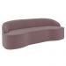 Sofá 5 Lugares para Sala de Estar Living 300cm Theo D06 Veludo Rosa - Mpozenato
