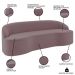 Sofá 5 Lugares para Sala de Estar Living 300cm Theo D06 Veludo Rosa - Mpozenato