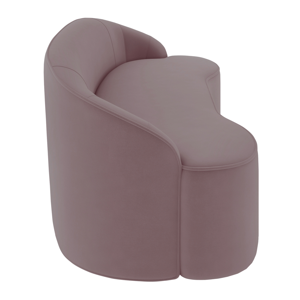 Sofá 5 Lugares para Sala de Estar Living 300cm Theo D06 Veludo Rosa - Mpozenato