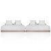 Sofá 6 Lugares Ilha 2 Módulos 220cm Viero S06 Boucle Branco - Mpozenato