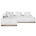 Sofá 6 Lugares Ilha 2 Módulos 220cm Viero S06 Boucle Branco - Mpozenato