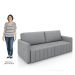 Sofá Cama Casal Retrátil 2 Lugares 192cm Atlas M22 Linho Cinza - Mpozenato