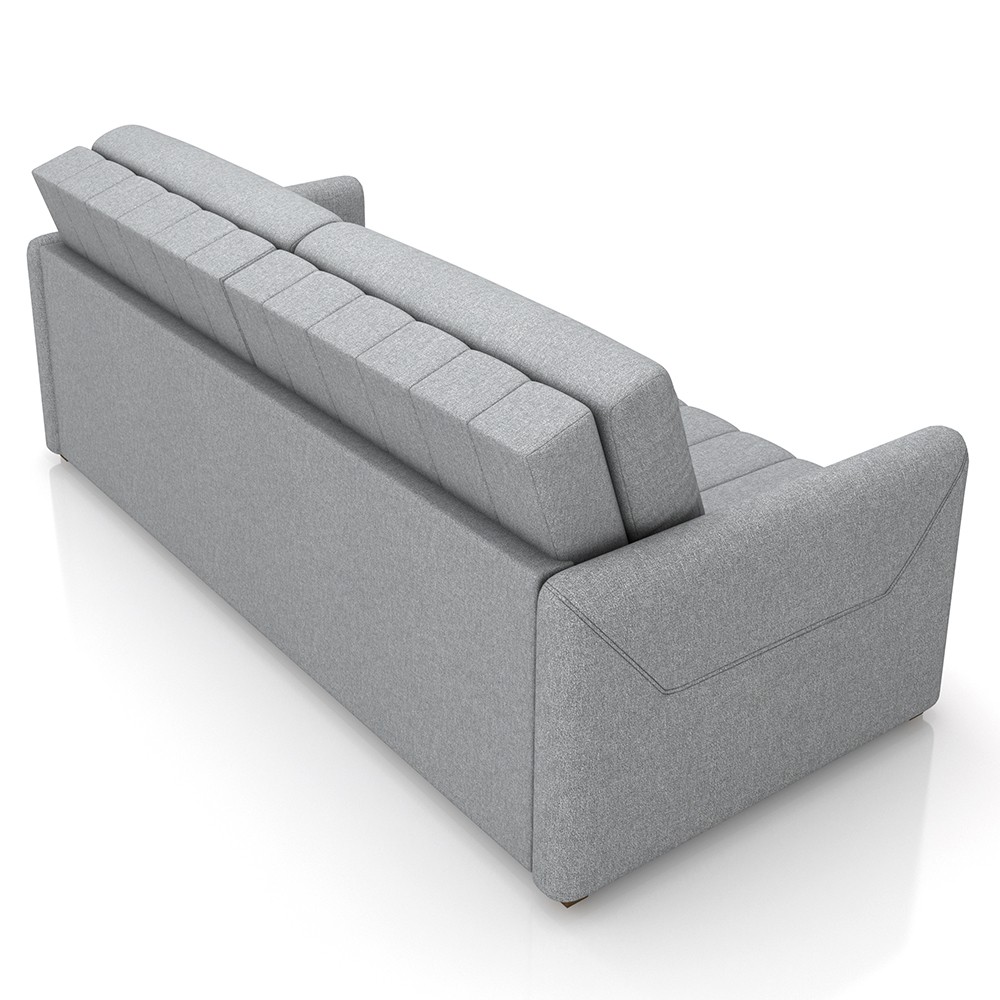 Sofá Cama Casal Retrátil 2 Lugares 192cm Atlas M22 Linho Cinza - Mpozenato