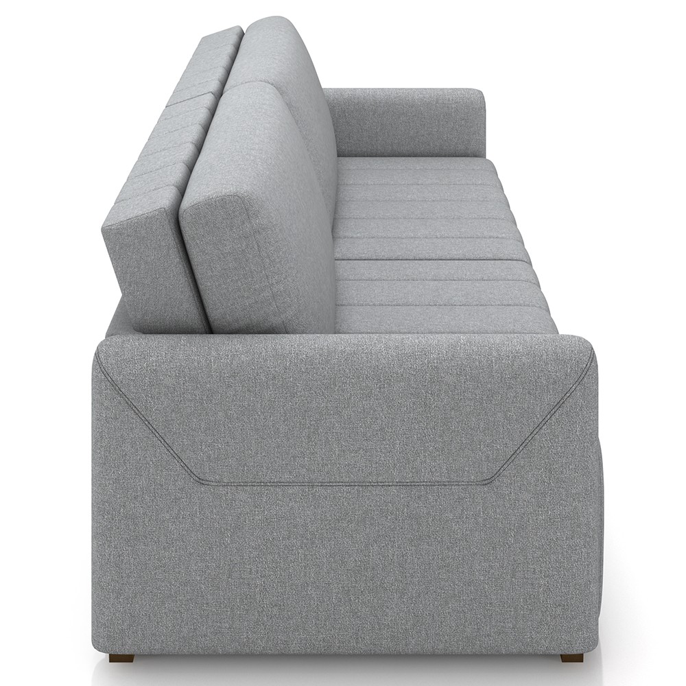 Sofá Cama Casal Retrátil 2 Lugares 192cm Atlas M22 Linho Cinza - Mpozenato