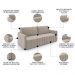Sofá Cama Casal Retrátil 2 Lugares 192cm Atlas M22 Suede Bege - Mpozenato