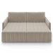 Sofá Cama Casal Retrátil 2 Lugares 192cm Atlas M22 Suede Bege - Mpozenato