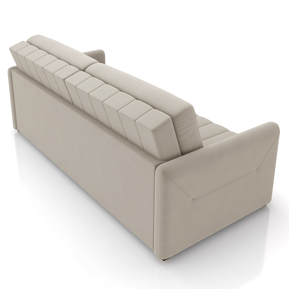 Sofá Cama Casal Retrátil 2 Lugares 192cm Atlas M22 Suede Bege - Mpozenato