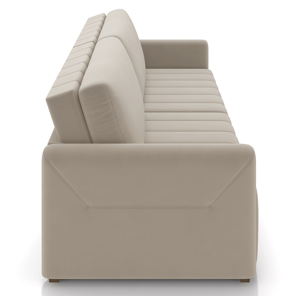 Sofá Cama Casal Retrátil 2 Lugares 192cm Atlas M22 Suede Bege - Mpozenato
