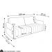 Sofá Cama Casal Retrátil 3 Lugares 220cm Atlas M22 Linho Cinza - Mpozenato