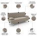 Sofá Cama para Sala de Estar Quarto 193cm Bela M22 Suede Bege - Mpozenato