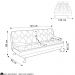 Sofá Cama para Sala de Estar Quarto 193cm Bela M22 Suede Bege - Mpozenato