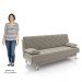 Sofá Cama para Sala de Estar Quarto 193cm Bela M22 Suede Bege - Mpozenato