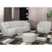 Sofá Decorativo 3 Lugares 288cm com Almofadas e Poltrona Zion M22 Bouclê Branco - Mpozenato