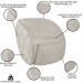 Sofá Decorativo 3 Lugares 288cm com Almofadas e Poltrona Zion M22 Bouclê Branco - Mpozenato