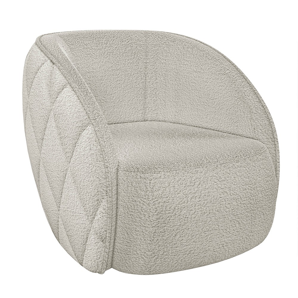 Sofá Decorativo 3 Lugares 288cm com Almofadas e Poltrona Zion M22 Bouclê Branco - Mpozenato