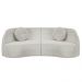 Sofá Decorativo 3 Lugares 288cm com Almofadas e Poltrona Zion M22 Bouclê Branco - Mpozenato