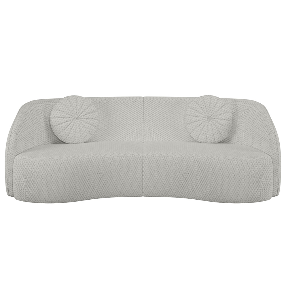 Sofá Decorativo 3 Lugares 288cm com Almofadas e Poltrona Zion M22 Linho Cru - Mpozenato