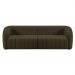 Sofá Decorativo 3 Lugares 292cm e Poltrona Meris M22 Veludo Marrom - Mpozenato