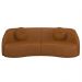 Sofá Decorativo 4 Lugares 318cm com Almofadas e Poltrona Zion M22 Sintético Caramelo - Mpozenato