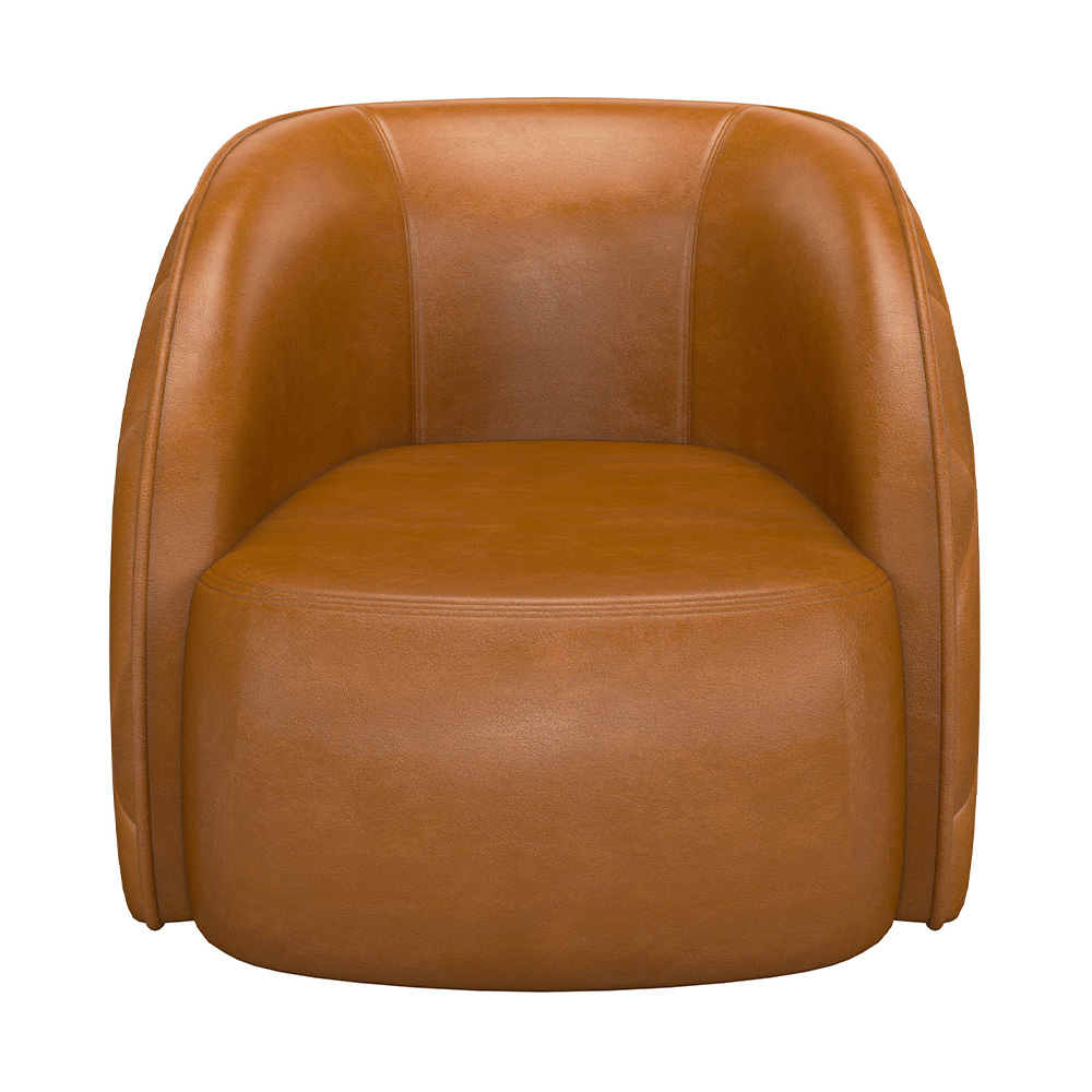 Sofá Decorativo 4 Lugares 318cm com Almofadas e Poltrona Zion M22 Sintético Caramelo - Mpozenato