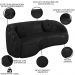 Sofá Decorativo 4 Lugares 318cm com Almofadas e Poltrona Zion M22 Sintético Preto - Mpozenato
