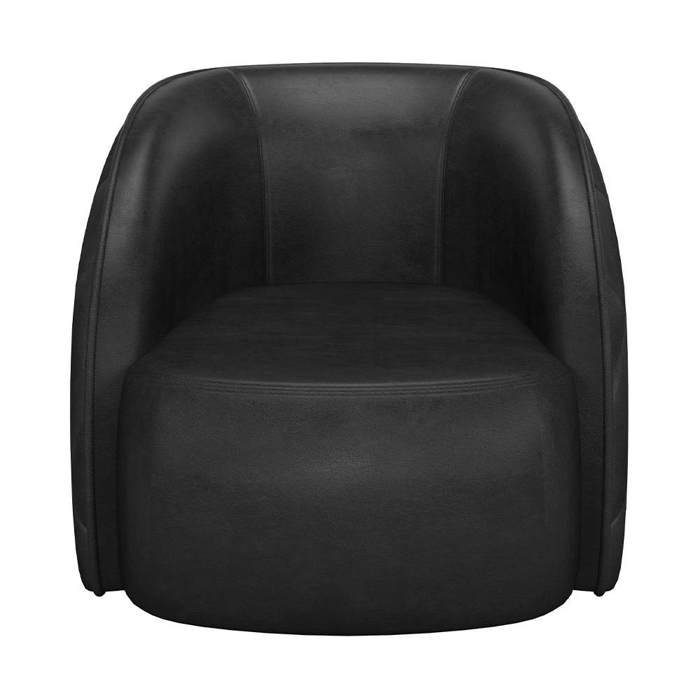 Sofá Decorativo 4 Lugares 318cm com Almofadas e Poltrona Zion M22 Sintético Preto - Mpozenato