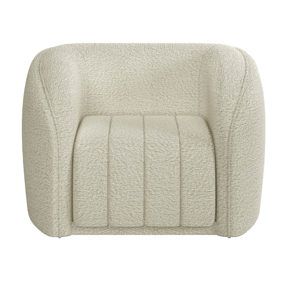 Sofá Decorativo 4 Lugares 332cm e Poltrona Meris M22 Bouclê Cru - Mpozenato