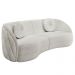 Sofá Decorativo com Almofadas 3 Lugares 240cm Tressê Zion M22 Bouclê Branco - Mpozenato