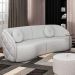 Sofá Decorativo com Almofadas 4 Lugares 318cm Tressê Zion M22 Bouclê Branco - Mpozenato