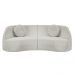 Sofá Decorativo com Almofadas 4 Lugares 318cm Tressê Zion M22 Bouclê Branco - Mpozenato