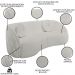 Sofá Decorativo com Almofadas 4 Lugares 318cm Tressê Zion M22 Linho Cru - Mpozenato