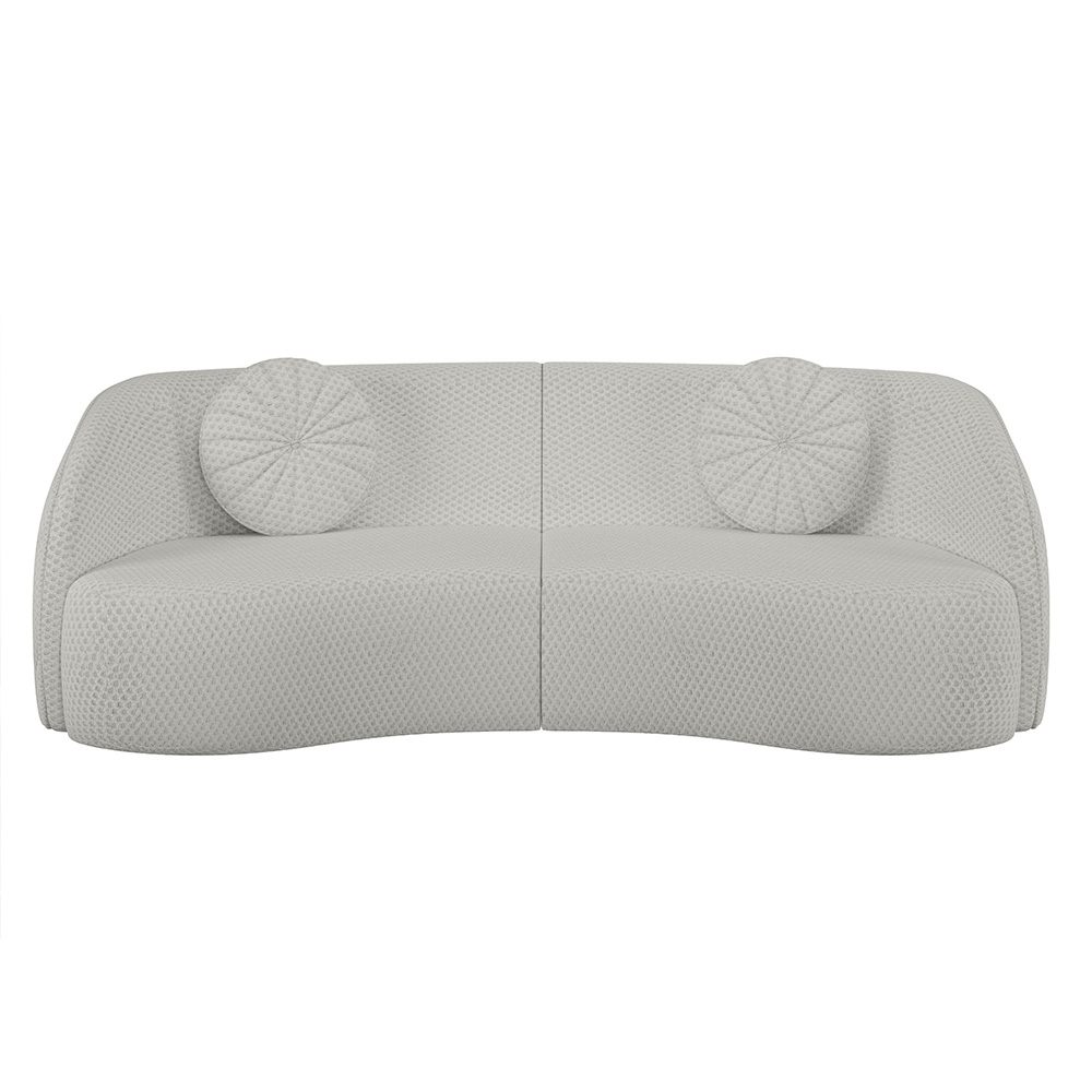 Sofá Decorativo com Almofadas 4 Lugares 318cm Tressê Zion M22 Linho Cru - Mpozenato