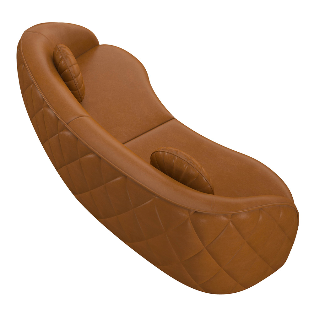 Sofá Decorativo com Almofadas 4 Lugares 318cm Tressê Zion M22 Sintético Caramelo - Mpozenato