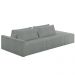 Sofá Ilha Modular com Puff para Sala Living 232cm Georgia K04 Bouclê Cinza - Mpozenato