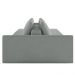 Sofá Ilha Modular com Puff para Sala Living 232cm Georgia K04 Bouclê Cinza - Mpozenato