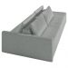 Sofá Ilha Modular com Puff para Sala Living 232cm Georgia K04 Bouclê Cinza - Mpozenato