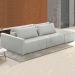Sofá Ilha Modular com Puff para Sala Living 232cm Georgia K04 Linho Cinza - Mpozenato