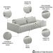 Sofá Ilha Modular com Puff para Sala Living 232cm Georgia K04 Linho Cinza - Mpozenato