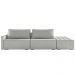 Sofá Ilha Modular com Puff para Sala Living 232cm Georgia K04 Linho Cinza - Mpozenato