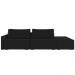 Sofá Ilha Modular com Puff para Sala Living 232cm Georgia K04 Veludo Preto - Mpozenato