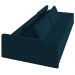 Sofá Ilha Modular com Puff para Sala Living 232cm Georgia Z08 Veludo Azul - Mpozenato