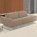Sofá Ilha Modular com Puff para Sala Living 232cm Georgia Z08 Veludo Bege - Mpozenato