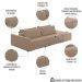 Sofá Ilha Modular com Puff para Sala Living 232cm Georgia Z08 Veludo Bege - Mpozenato