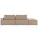 Sofá Ilha Modular com Puff para Sala Living 232cm Georgia Z08 Veludo Bege - Mpozenato