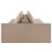 Sofá Ilha Modular com Puff para Sala Living 232cm Georgia Z08 Veludo Bege - Mpozenato