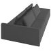 Sofá Ilha Modular com Puff para Sala Living 232cm Georgia Z08 Veludo Cinza Escuro - Mpozenato