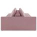 Sofá Ilha Modular com Puff para Sala Living 232cm Georgia Z08 Veludo Rosê - Mpozenato