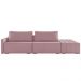 Sofá Ilha Modular com Puff para Sala Living 232cm Georgia Z08 Veludo Rosê - Mpozenato