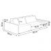 Sofá Ilha Modular com Puff para Sala Living 252cm Georgia K04 Veludo Cinza - Mpozenato