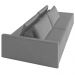 Sofá Ilha Modular com Puff para Sala Living 252cm Georgia K04 Veludo Cinza - Mpozenato